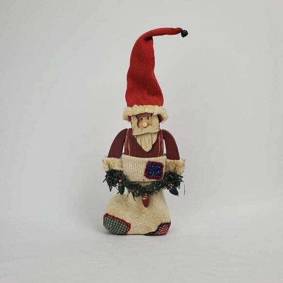 Wooden Santa Clause Christmas Holiday Ornament Decor - Picture 1 of 3